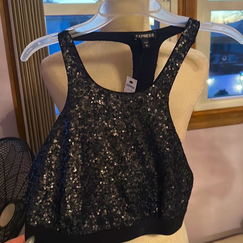 Express Sequin Bra Top